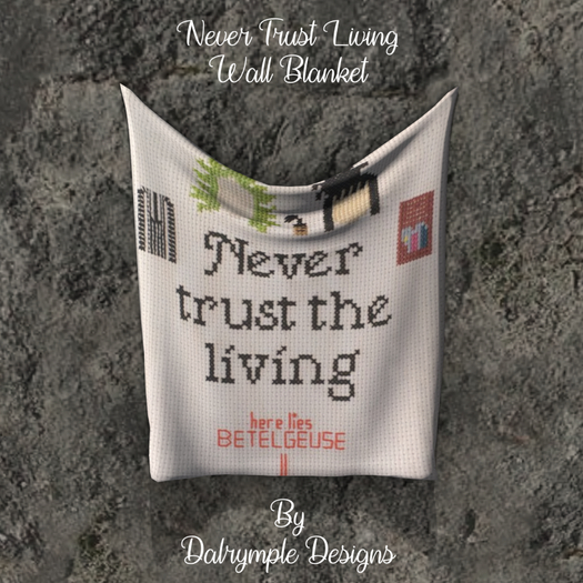 Halloween-Gartenflagge 'Never Trust The Living' – Outdoor-Deko Für Garten, Tür Oder Balkon